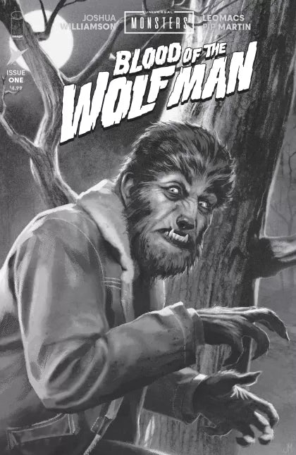 Universal Monsters: Blood of the Wolf Man #1D - Joshua Middleton Classic Horror B&w Incentive Variant (1:25)