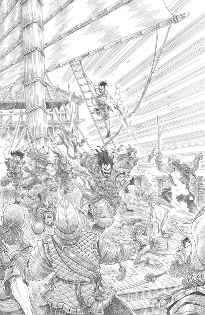 BRZRKR: The Bleeding Tide #1H - James Stokoe Incentive B&W Virgin Variant (1:25)