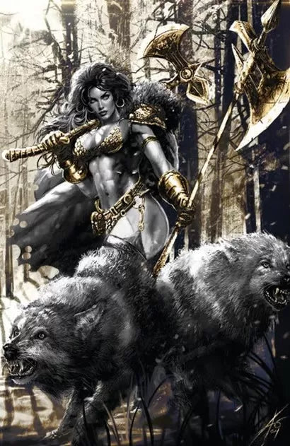 Red Sonja: Death and the Devil #2S - Rudy Ao NYCC Exclusive Gold Variant (Ltd. 200)
