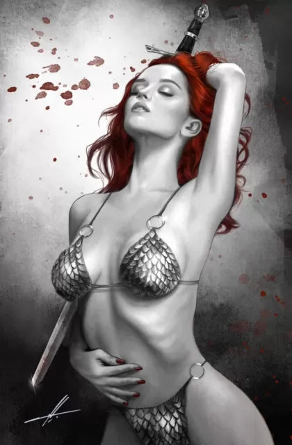 Red Sonja, Vol. 7 (Dynamite Entertainment) #1AD - Carla Cohen Exclusive B&W Variant