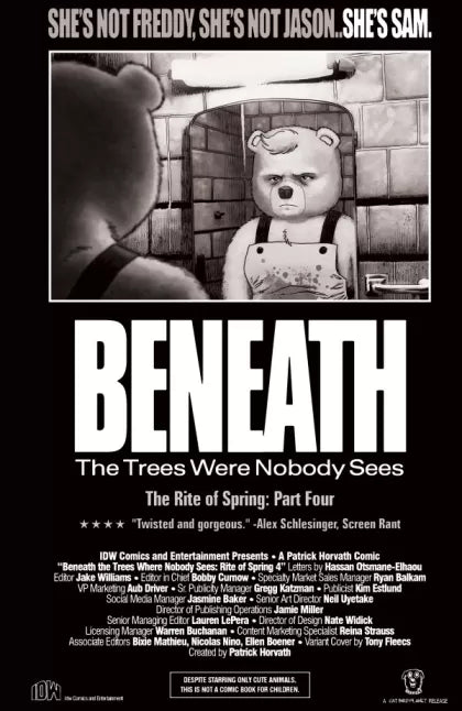 Beneath the Trees: Where Nobody Sees - Rite of Spring #4E - Tony Fleecs B&W Movie Homage Variant